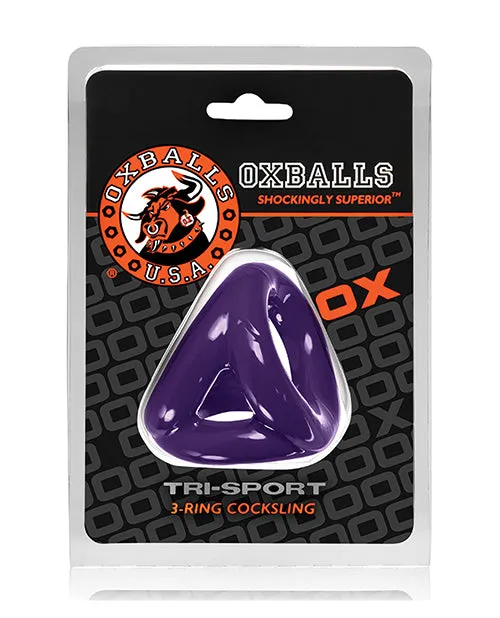 Anal Oxballs Oxballs TriSport 3Ring Cocksling Purple Anal Oxballs Oxballs TriSport 3Ring Cocksling Purple