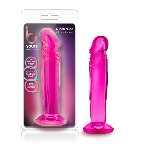 B Yours Sweet N Small 6in Dildo W Suction Cup Pink SimpleeDiscreet Dildos