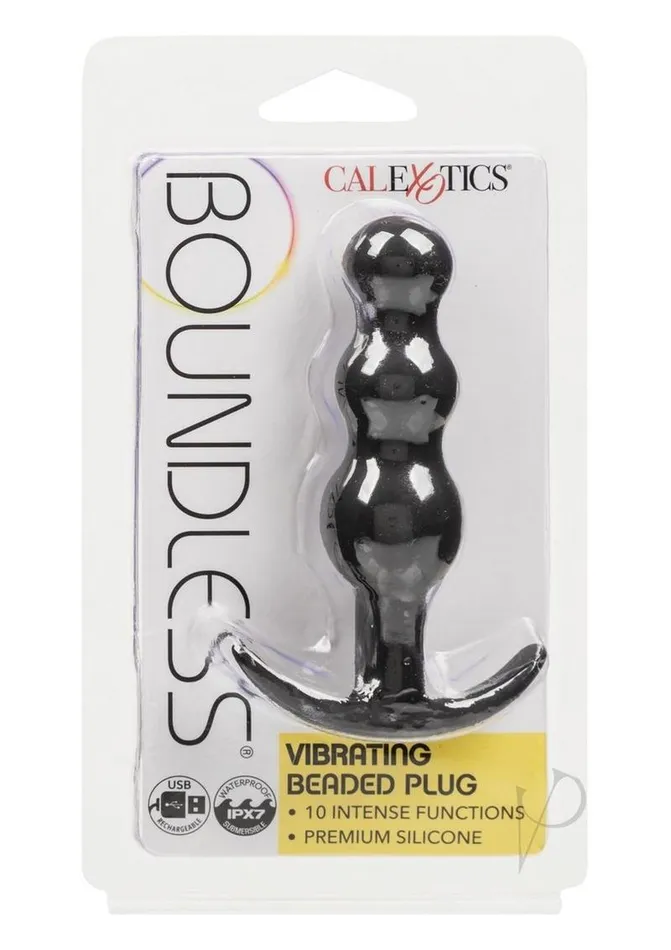 Boundless Vibrating Beaded Plug Rechargeable Silicone Anal Plug Black Boundless Anal Boundless Vibrating Beaded Plug Rechargeable Silicone Anal Plug Black Boundless Anal