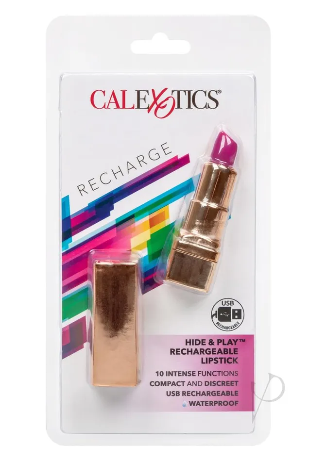 Bullets Vibrators Hide and Play Rechargeable Lipstick Purple