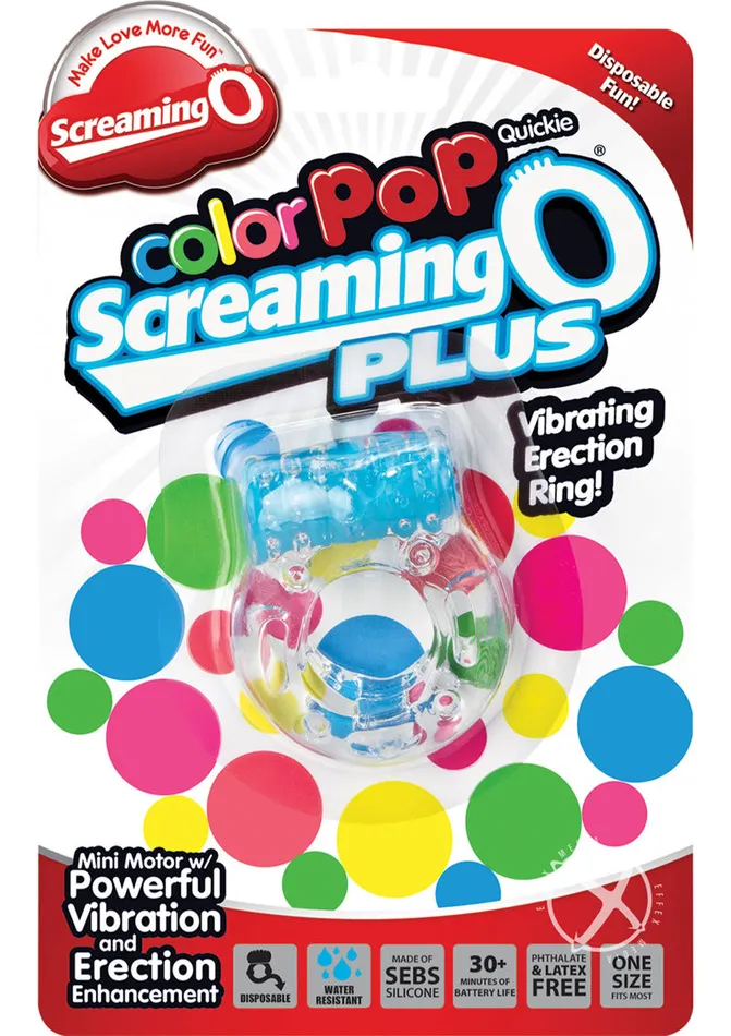 Color Pop Color Pop Quickie Screaming O Plus Vibrating Ring Silicone Cock Ring Blue Male Sex Toys Color Pop Color Pop Quickie Screaming O Plus Vibrating Ring Silicone Cock Ring Blue Male Sex Toys