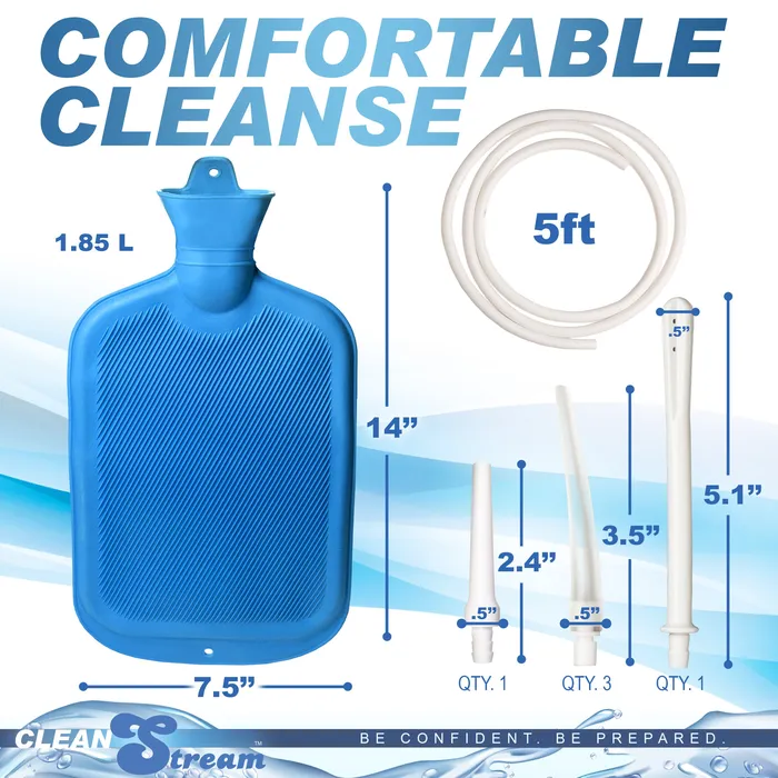 Couples CleanStream Deluxe Shower Enema Kit with 5 Tips