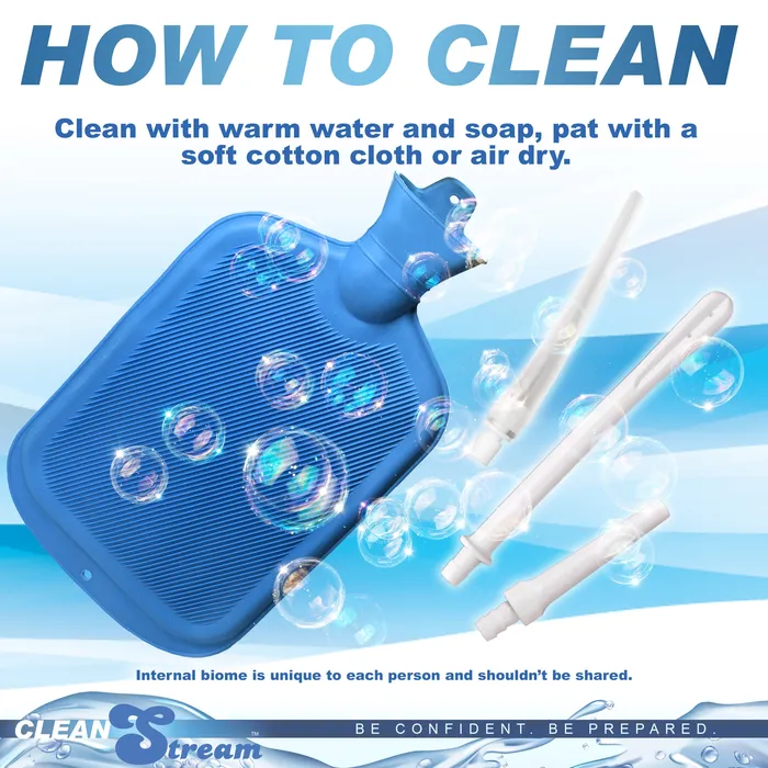 Couples CleanStream Deluxe Shower Enema Kit with 5 Tips