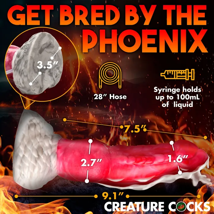 Creature Cocks Dildos Resurrector Phoenix Squirting Silicone Dildo
