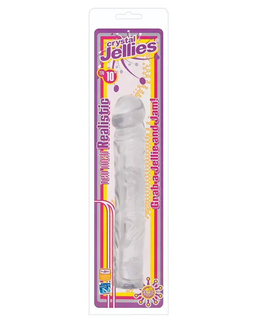 Crystal Jellies Dildos Crystal Jellies Classic Dildo 10in Clear Crystal Jellies Dildos Crystal Jellies Classic Dildo 10in Clear
