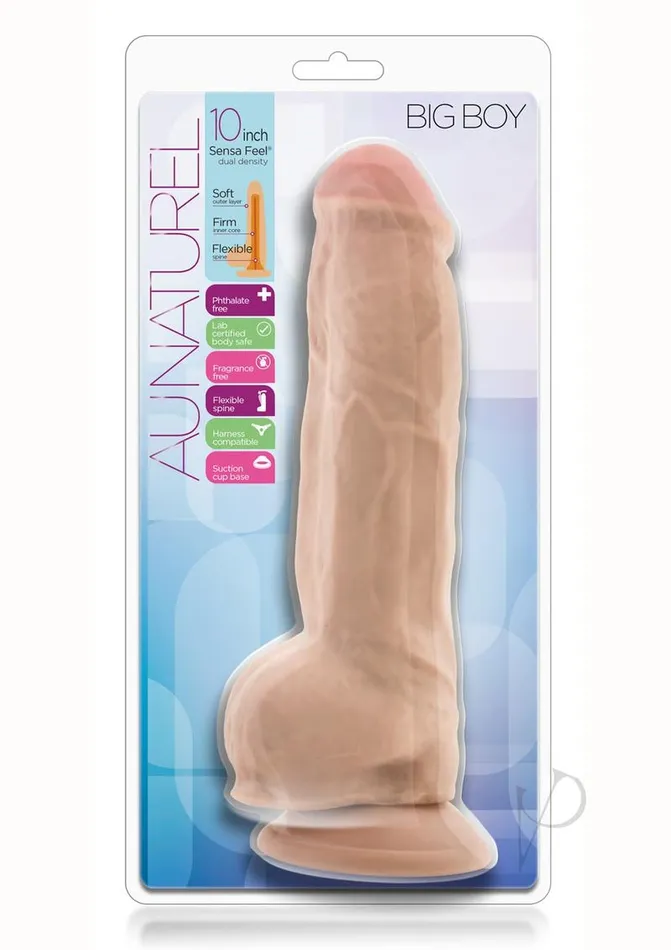 Dildos Au Naturel Au Naturel Big Boy Dildo With Balls 10in Vanilla