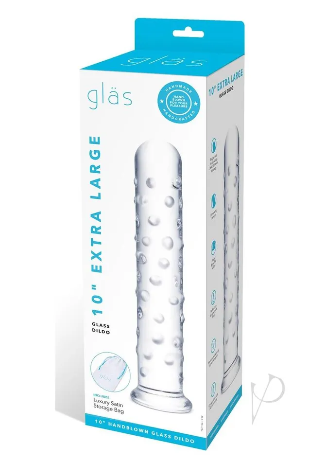 Dildos Glas Glas Extra Large Glass Dildo 10 in Clear