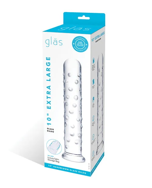 Dildos Glas Glas Extra Large Glass Dildo 10 in Clear