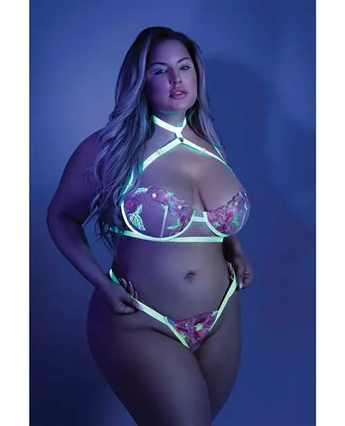 Dildos Glow By Fantasy Lingerie Glow Black Light Embroidered Harness Bra Leg Garterbelt GString Neon Chartreuse QN Dildos Glow By Fantasy Lingerie Glow Black Light Embroidered Harness Bra Leg Garterbelt GString Neon Chartreuse QN