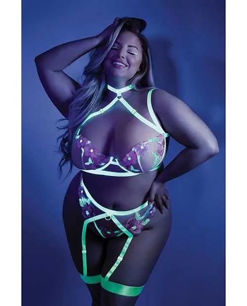 Dildos Glow By Fantasy Lingerie Glow Black Light Embroidered Harness Bra Leg Garterbelt GString Neon Chartreuse QN Dildos Glow By Fantasy Lingerie Glow Black Light Embroidered Harness Bra Leg Garterbelt GString Neon Chartreuse QN