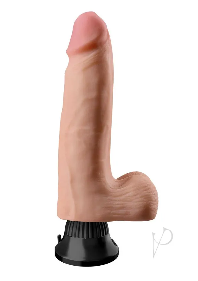 Dildos Real Feel Deluxe No 4 Wallbanger Vibrating Dildo with Balls 75in Vanilla Real Feel Deluxe