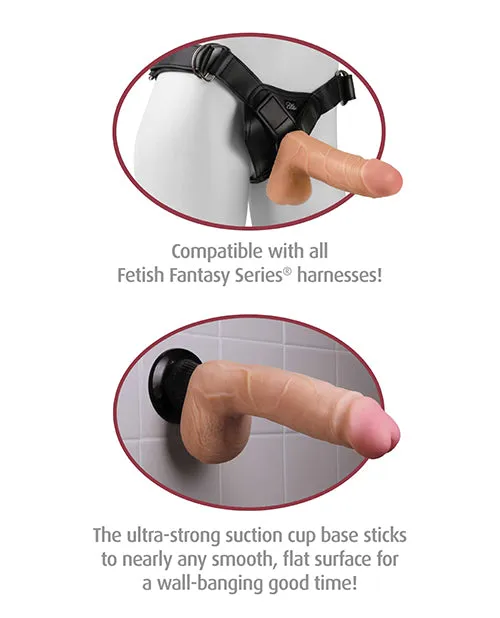 Dildos Real Feel Deluxe No 4 Wallbanger Vibrating Dildo with Balls 75in Vanilla Real Feel Deluxe