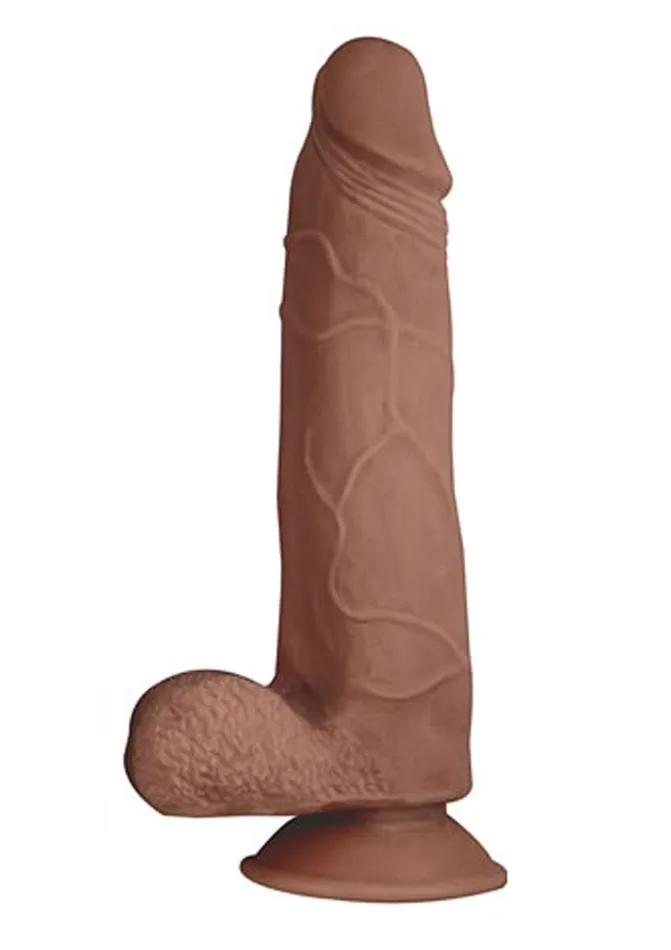 Dildos Realcocks Realcocks Dual Layered 4 Bendable Thick Dildo 8in Caramel