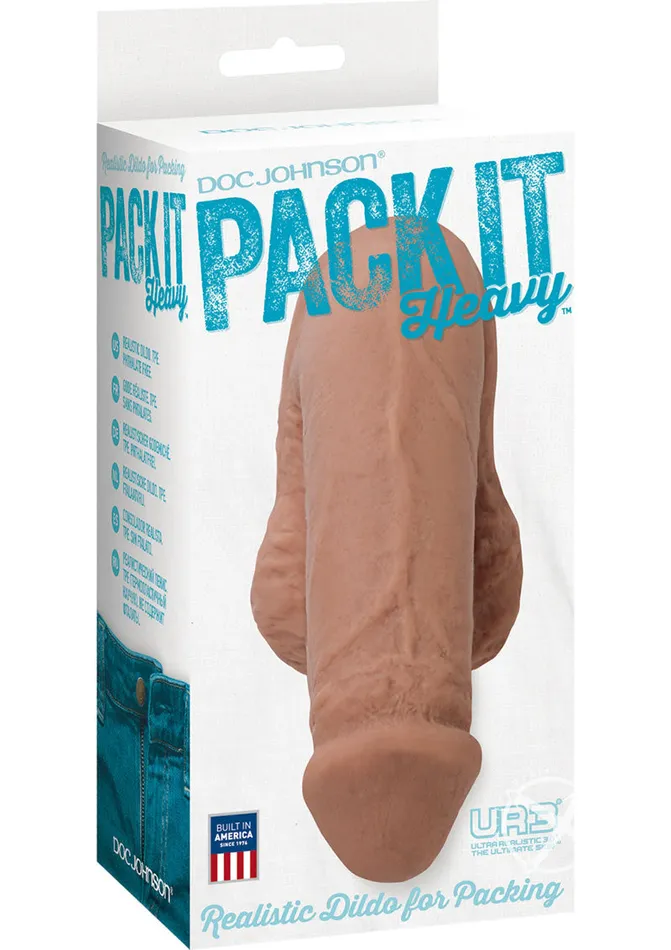 Doc Johnson Dildos Pack It Heavy Dildo 55in Caramel