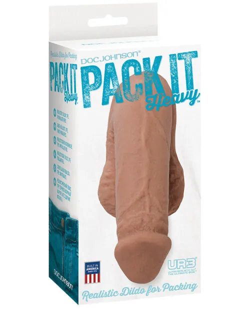 Doc Johnson Dildos Pack It Heavy Dildo 55in Caramel Doc Johnson Dildos Pack It Heavy Dildo 55in Caramel