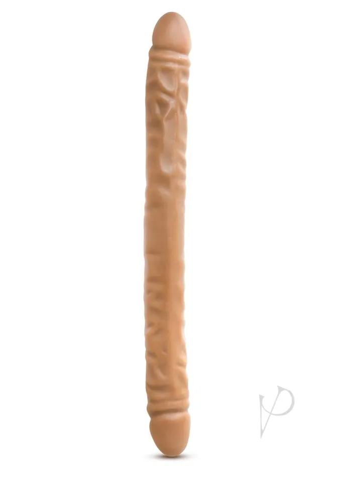 Dr Skin Silver Collection Double Dildo 18in Caramel Dr Skin Dildos Dr Skin Silver Collection Double Dildo 18in Caramel Dr Skin Dildos