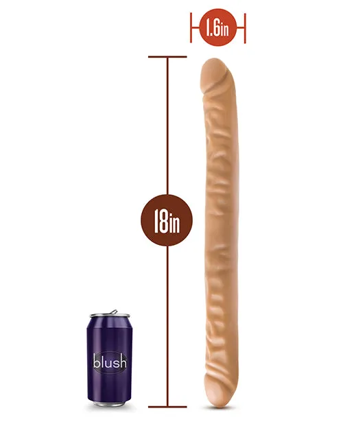 Dr Skin Silver Collection Double Dildo 18in Caramel Dr Skin Dildos Dr Skin Silver Collection Double Dildo 18in Caramel Dr Skin Dildos