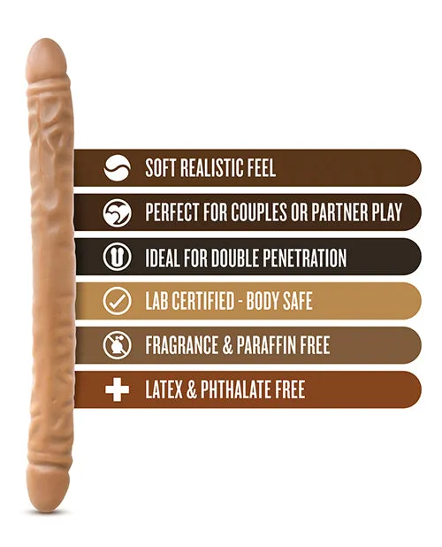 Dr Skin Silver Collection Double Dildo 18in Caramel Dr Skin Dildos Dr Skin Silver Collection Double Dildo 18in Caramel Dr Skin Dildos