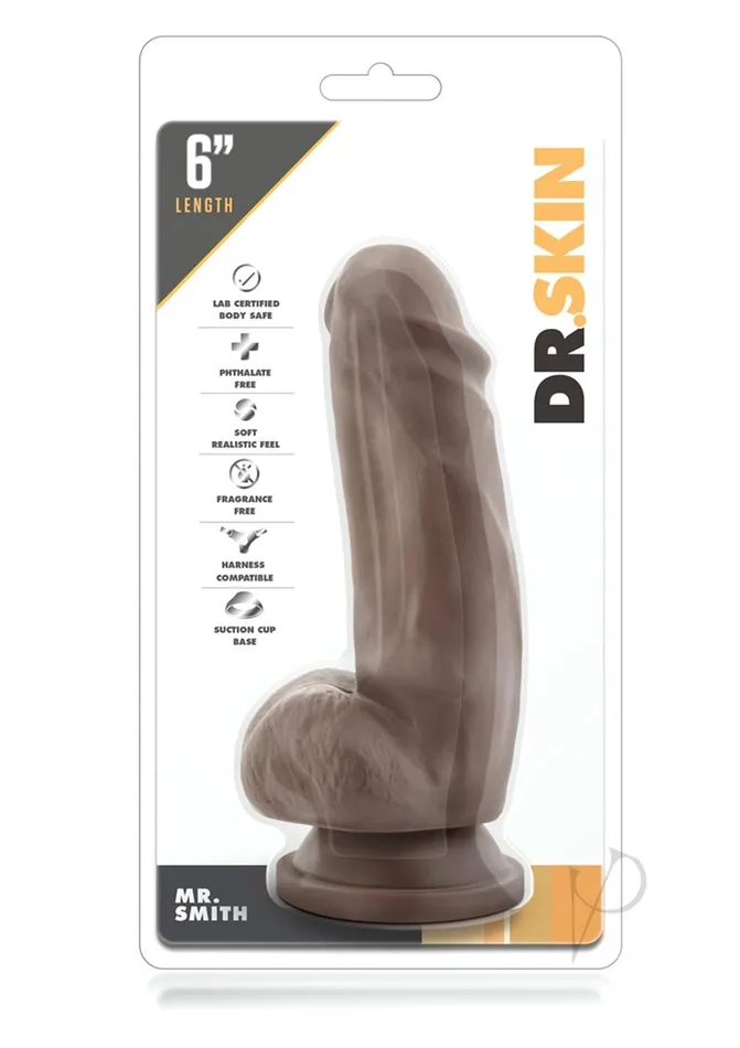 Dr Skin Silver Collection Mr Smith Dildo with Balls and Suction Cup 7in Chocolate Dr Skin Dildos Dr Skin Silver Collection Mr Smith Dildo with Balls and Suction Cup 7in Chocolate Dr Skin Dildos