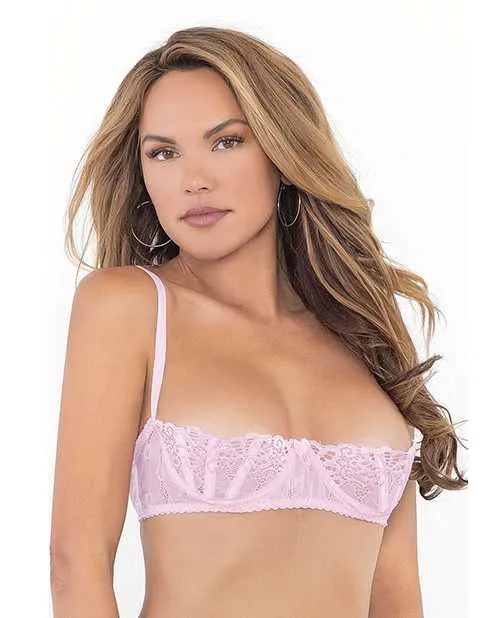 Escante Vibrators Lace Bra wUnderwire Boning Cups Pink 32 Escante Vibrators Lace Bra wUnderwire Boning Cups Pink 32