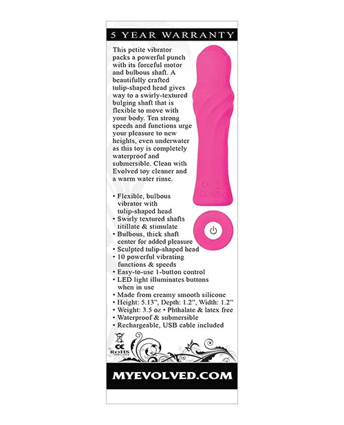 Evolved Vibrators Twist and Shout Silicone Rechargeable Vibrator Pink