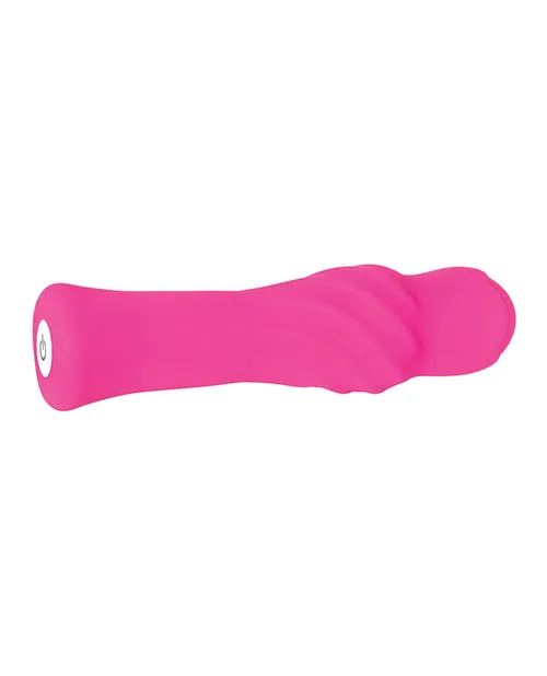 Evolved Vibrators Twist and Shout Silicone Rechargeable Vibrator Pink