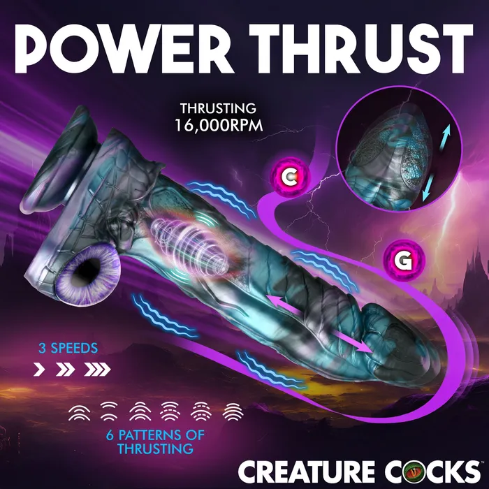 Female Sex Toys AstroThrust Thrusting Vibrating Silicone Dildo Creature Cocks