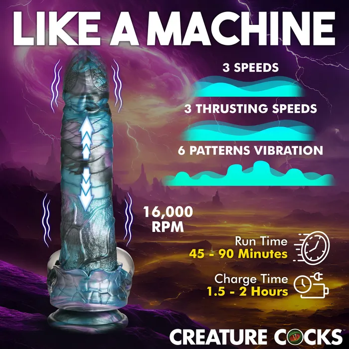Female Sex Toys AstroThrust Thrusting Vibrating Silicone Dildo Creature Cocks