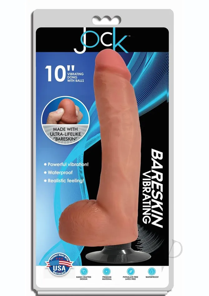 Female Sex Toys Jock Jock Bareskin Realistic Vibrating Dong with Balls 10in Vanilla Female Sex Toys Jock Jock Bareskin Realistic Vibrating Dong with Balls 10in Vanilla