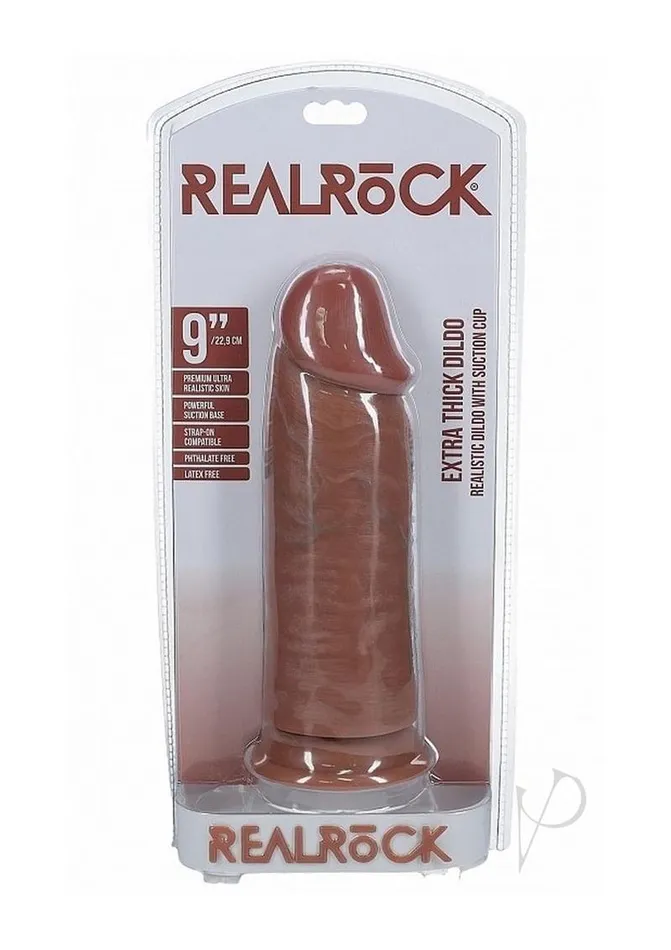 Female Sex Toys Real Rock RealRock Ultra Realistic Skin Extra Thick Dildo 9in Caramel Female Sex Toys Real Rock RealRock Ultra Realistic Skin Extra Thick Dildo 9in Caramel