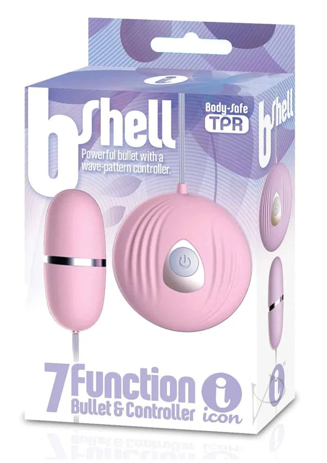 Female Sex Toys The 9s The 9s bShell Bullet with Wired Remote Control Pink Female Sex Toys The 9s The 9s bShell Bullet with Wired Remote Control Pink