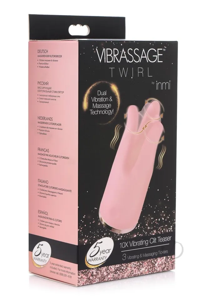 Inmi Vibrators Inmi Vibrassage Twirl Vibrating Clit Teaser Pink