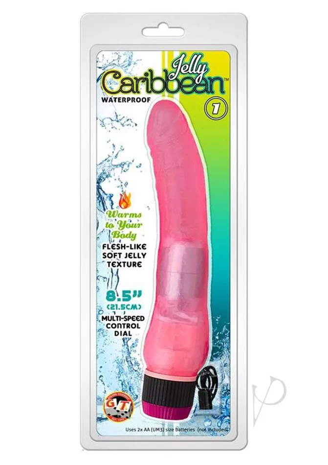 Jelly Caribbean Number 1 Vibrator 85in Pink Jelly Caribbean Vibrators