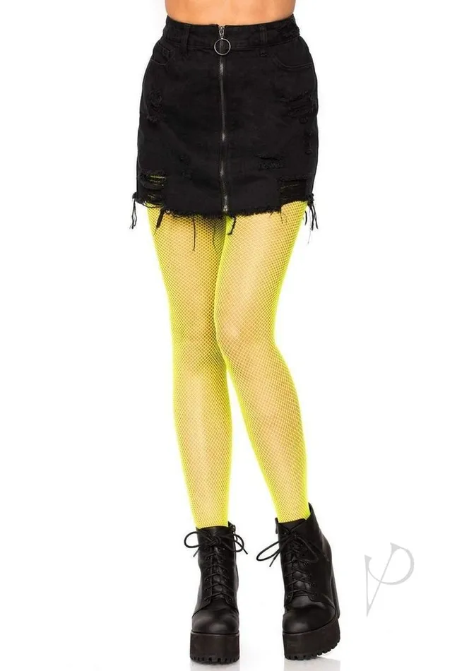 Leg Avenue Dildos Leg Avenue Nylon Fishnet Pantyhose OS Neon Yellow