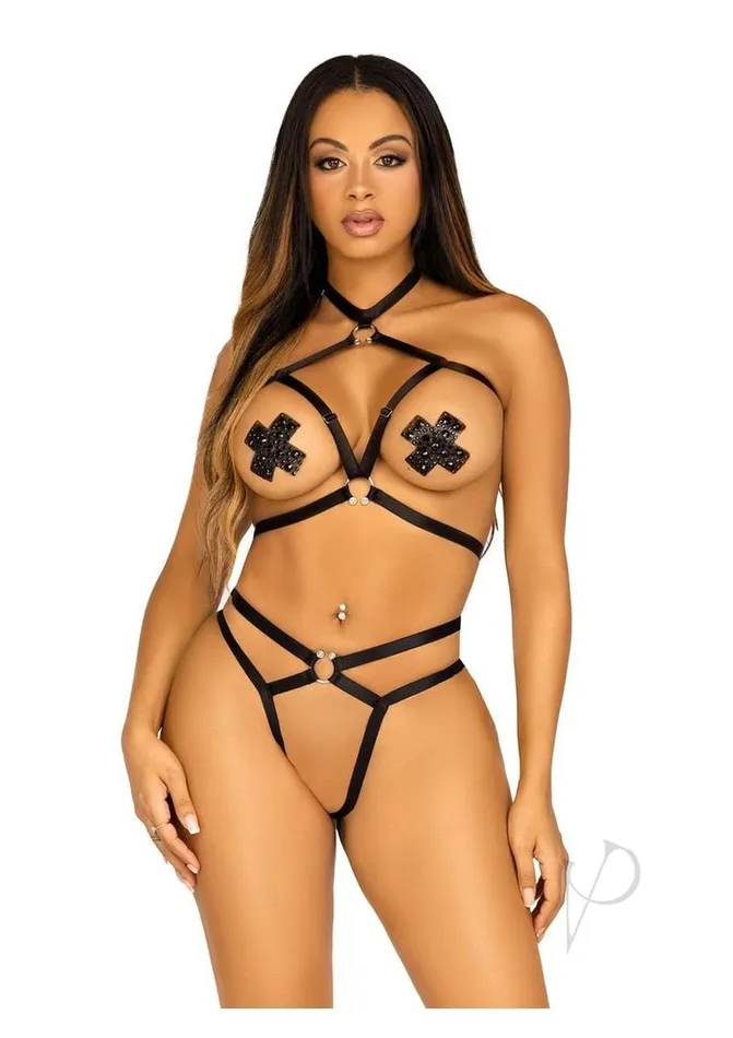 Leg Avenue Satin Elastic Body Harness Teddy with Silver Bypass Rings and Adjustable Straps OS Black Leg Avenue Female Sex Toys Leg Avenue Satin Elastic Body Harness Teddy with Silver Bypass Rings and Adjustable Straps OS Black Leg Avenue Female Sex Toys