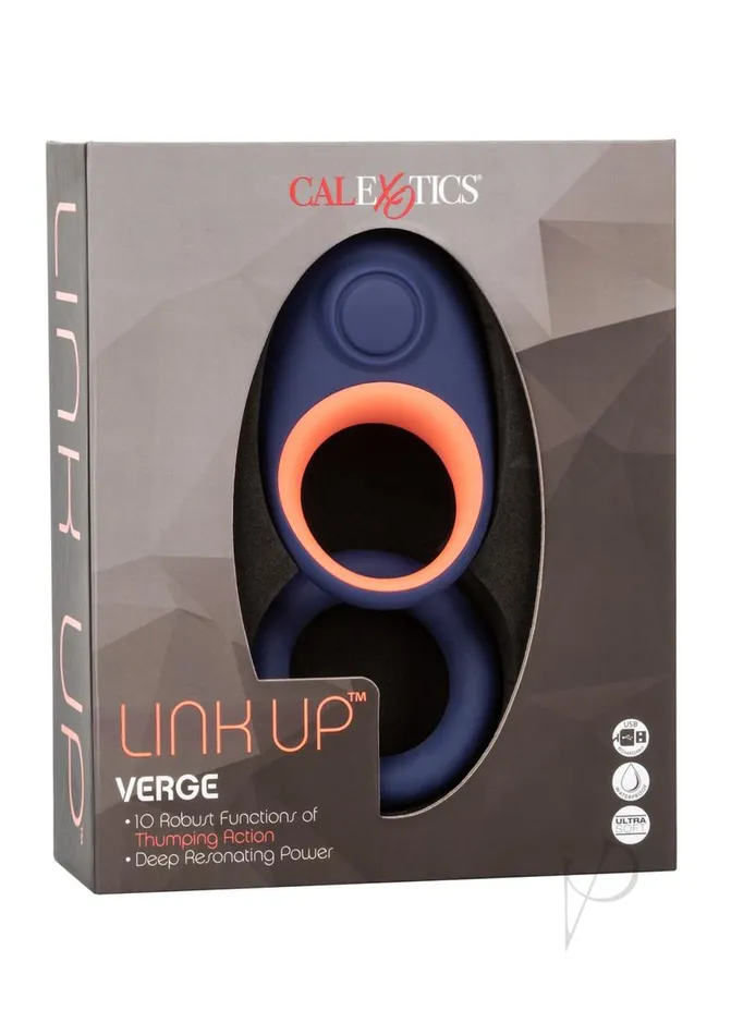 Link Up Couples Link Up Verge Silicone Vibrating Cock Ring BluePink