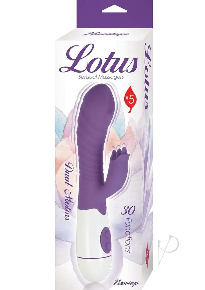 Lotus Vibrators Lotus Sensual Massager 5 Silicone Rabbit Vibrator PurpleWhite Lotus Vibrators Lotus Sensual Massager 5 Silicone Rabbit Vibrator PurpleWhite