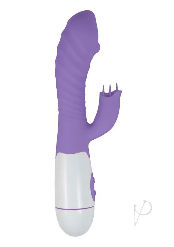 Lotus Vibrators Lotus Sensual Massager 5 Silicone Rabbit Vibrator PurpleWhite