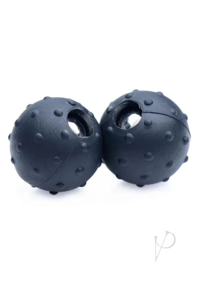 Master Series Dildos Master Series Dragons Orbs Nubbed Silicone Magnetic Balls Black