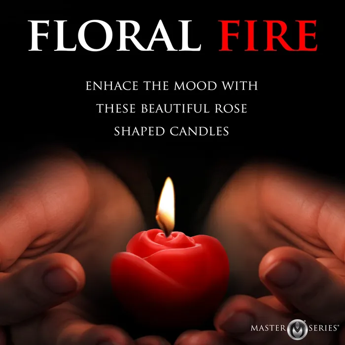 Master Series Vibrators Fire Garden 3pc Rose Candle Set