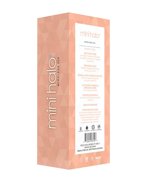 Mini Halo Vibrators Mini Halo Wireless 20x Wand Peach Fuzz