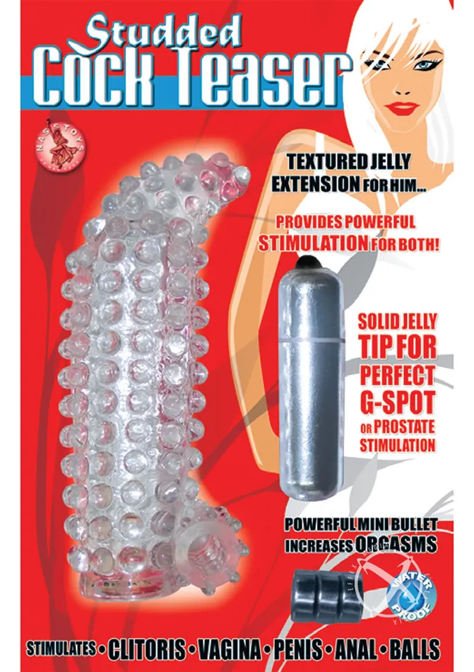 Nasstoys Male Sex Toys Studded Cock Teaser Vibrating Penis Extension Sleeve Clear Nasstoys Male Sex Toys Studded Cock Teaser Vibrating Penis Extension Sleeve Clear
