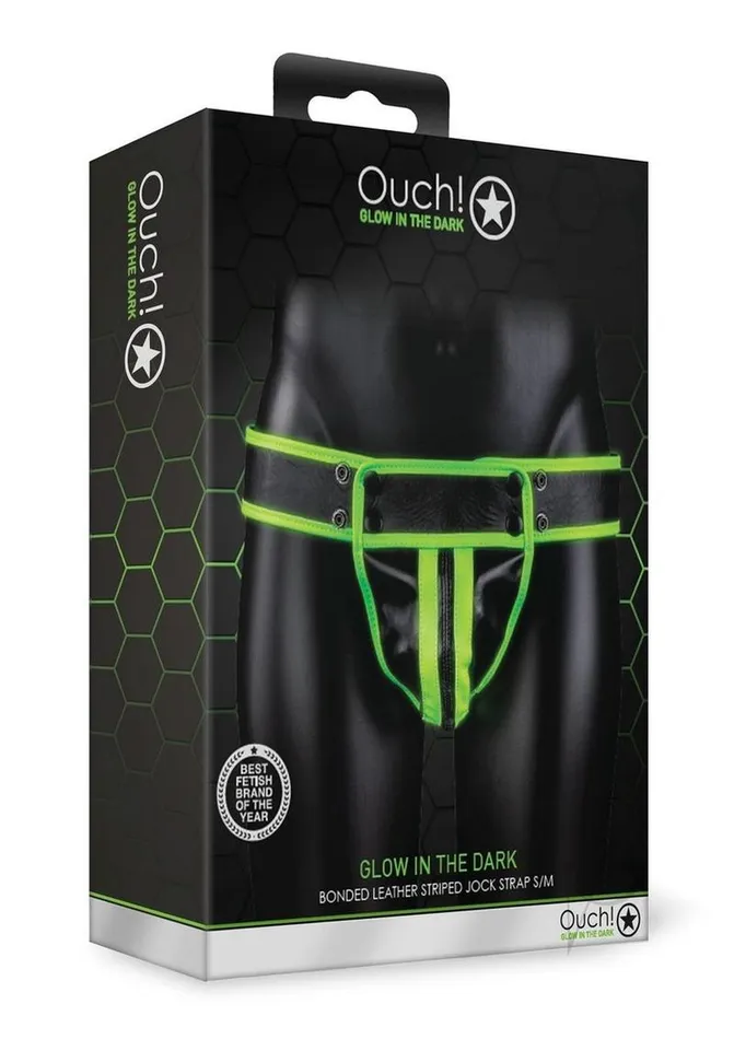 Ouch Female Sex Toys Ouch Striped Jock Strap Glow in the Dark SmallMedium Green Ouch Female Sex Toys Ouch Striped Jock Strap Glow in the Dark SmallMedium Green