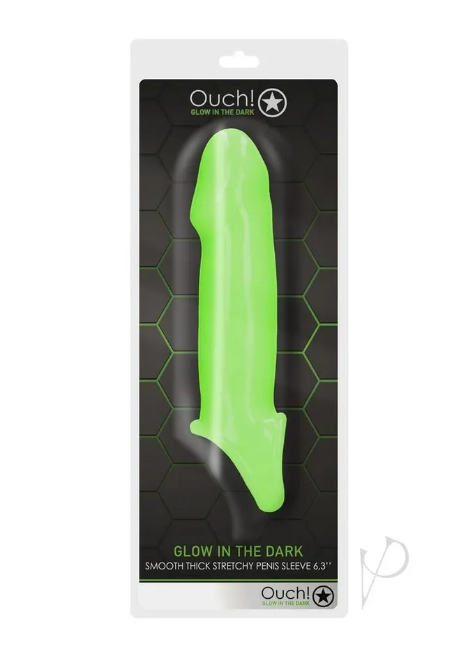 Ouch Male Sex Toys Ouch Smooth Thick Stretchy Penis Sleeve Glow in the Dark Green Ouch Male Sex Toys Ouch Smooth Thick Stretchy Penis Sleeve Glow in the Dark Green