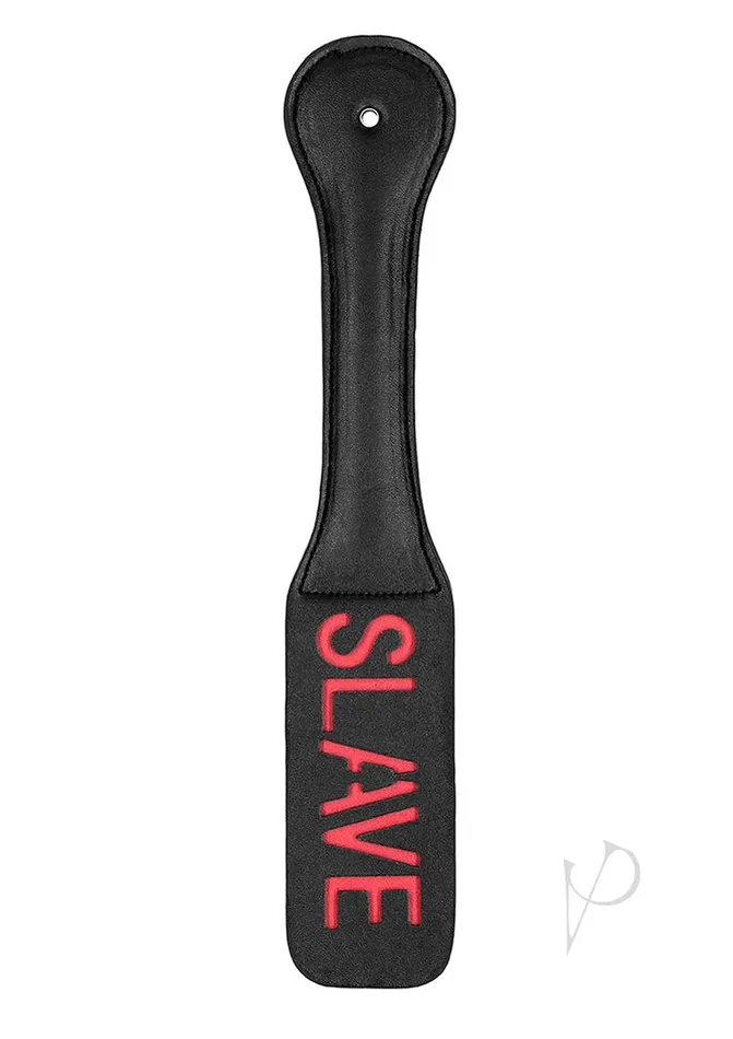 Ouch Restraints Ouch Leather Paddle Slave Black
