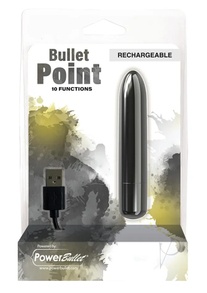 PowerBullet Bullet Point Rechargeable Vibrator Black Powerbullet Vibrators PowerBullet Bullet Point Rechargeable Vibrator Black Powerbullet Vibrators