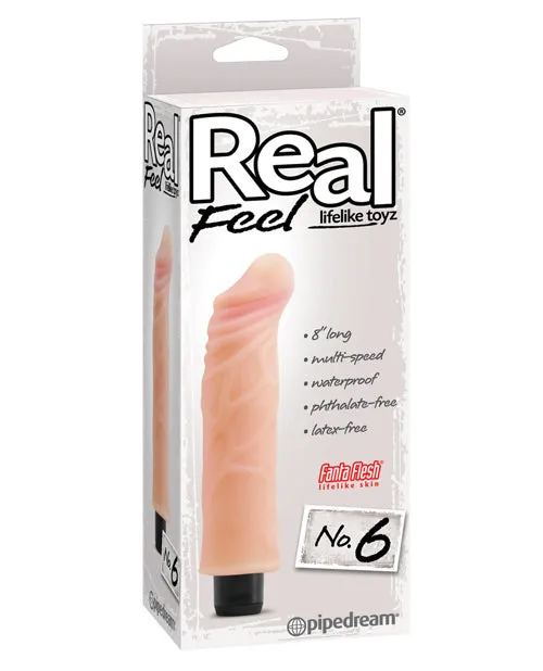 Real Feel Vibrators Real Feel Lifelike Toyz No 6 Realistic Vibrating Dildo 8in Vanilla
