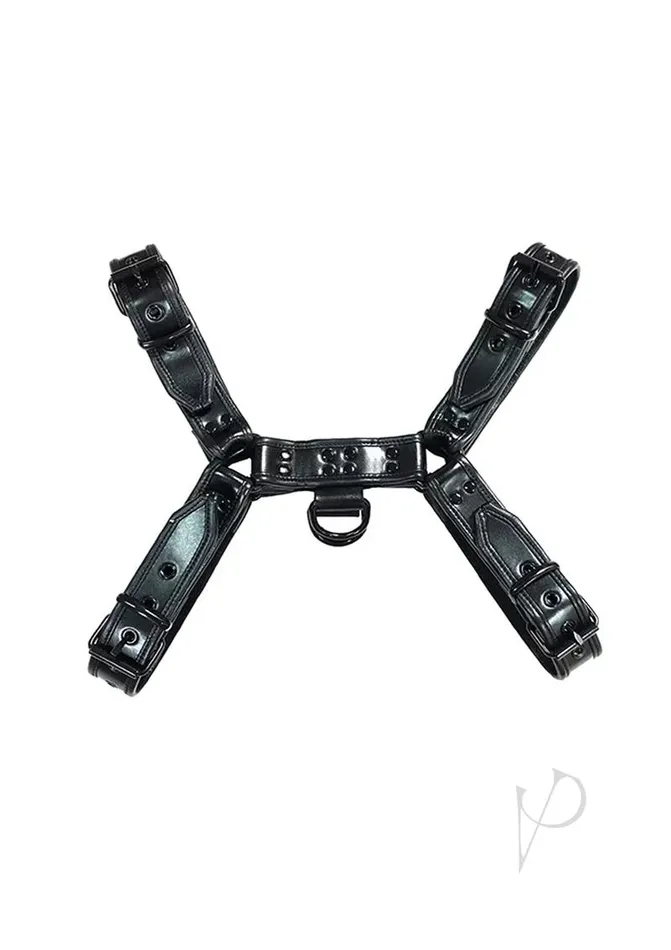 Restraints Rouge Rouge OTH Adjustable Leather Harness XLarge Black