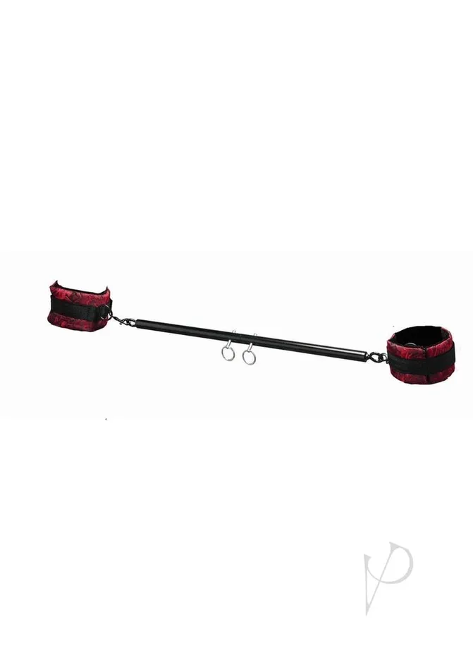 Restraints Secret Kisses Secret Kisses Rosegasm Spreader Bar Set with Ankle Cuffs and Blindfold RedBlack Restraints Secret Kisses Secret Kisses Rosegasm Spreader Bar Set with Ankle Cuffs and Blindfold RedBlack