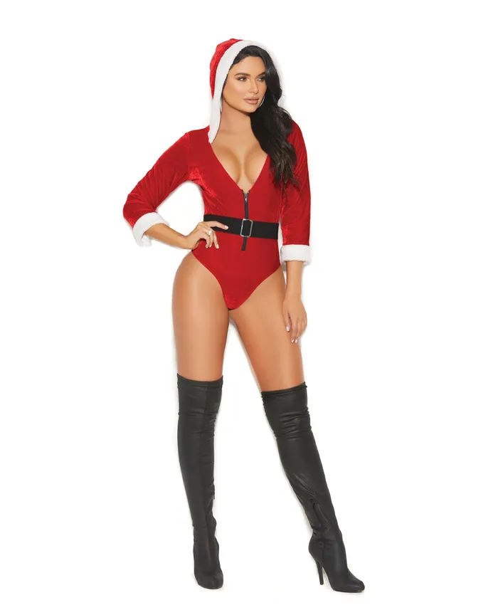 Santas Tease Deep V Velvet Teddy wDetachable Elastic Belt RedWhite SM Elegant Moments Vibrators Santas Tease Deep V Velvet Teddy wDetachable Elastic Belt RedWhite SM Elegant Moments Vibrators